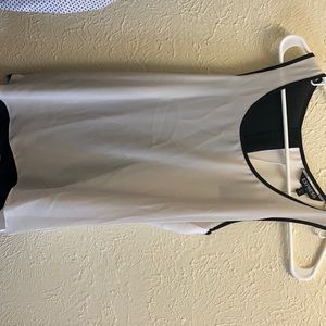 White and black formal top